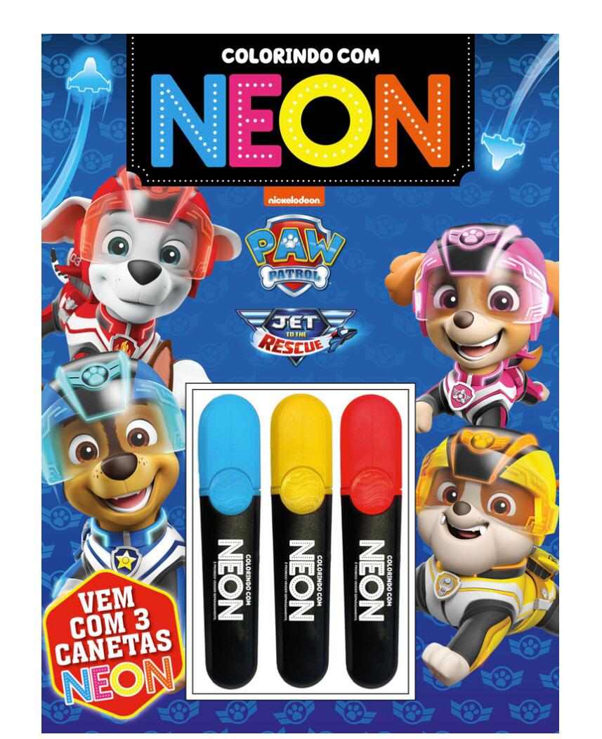 LIVRO COLORINDO COM NEON PATRULHA CANINA